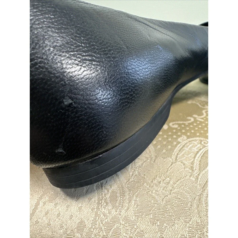 Gianni Bini Square Oval Toe Black Flats‎ Women’s Size 7.5 SEE SCUFFS